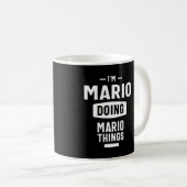 Mario Personalized Name Birthday Gift Koffiemok (Voorkant rechts)
