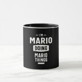 Mario Personalized Name Birthday Gift Mok (Midden)