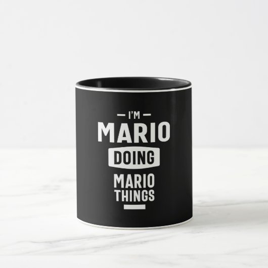 Mario Personalized Name Birthday Gift Mok (Midden)