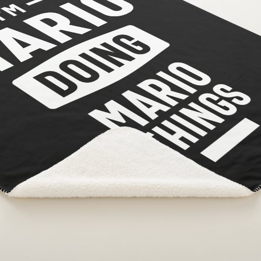 Mario Personalized Name Birthday Gift Sherpa Deken (3/4)