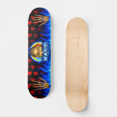 Mario skull blue fire Skatersollie skateboard. Skateboard (Voorkant)