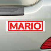 Mario Stamp Bumpersticker (Op auto)
