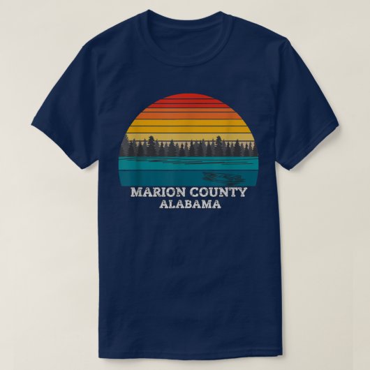 Marion County Alabama Retro 635 T-shirt (Design voorkant)