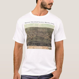 Marion Historical Society met 1868 panoramische ka T-shirt