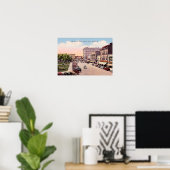 Marion, Indiana Downtown Uitzicht Poster (Thuiskantoor)