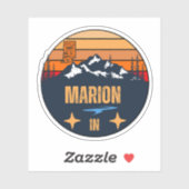 Marion, Indiana Sticker (Vel)