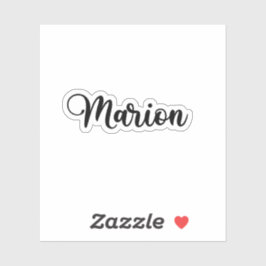 Marion Naam - Handgeschreven kalligrafie Sticker