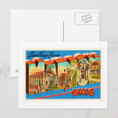 Marion Ohio OH Old Vintage Travel Souvenir Briefkaart (Voorkant / Achterkant)