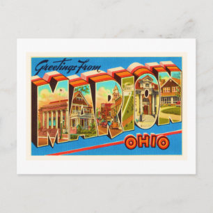 Marion Ohio OH Old Vintage Travel Souvenir Briefkaart