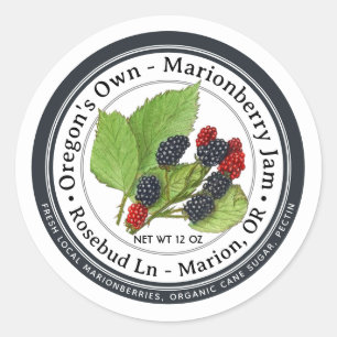 MARIONBERRY - BLACKBERRY BIOLOGISCHE JAM LABEL