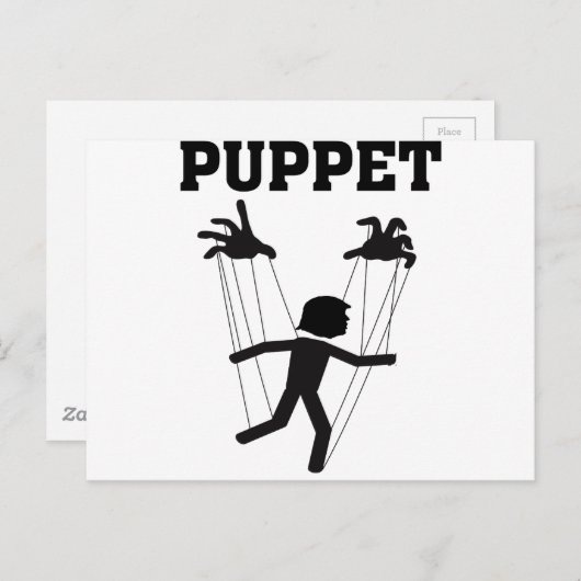 marionet briefkaart (Voorkant / Achterkant)