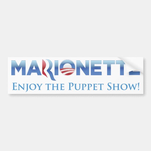 Marionette 2012 Parody Bumpersticker (Voorkant)