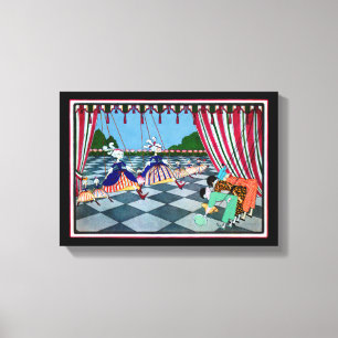 Marionette Curtsy CHANGE COLOR ~ Wrapped Canvas Afdruk