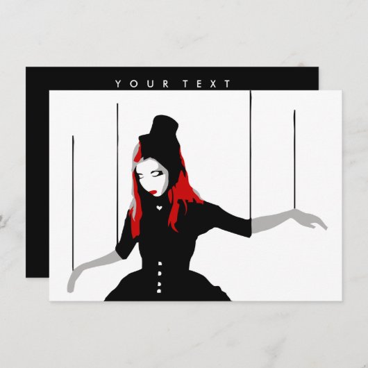 marionette kaart (Voorkant / Achterkant)