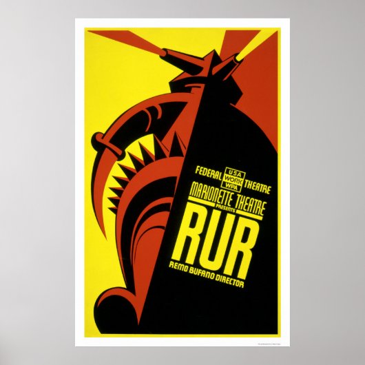 Marionette Theater 1938 WPA Poster (Voorkant)