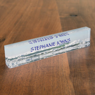 Marionetten in de Oostzee Monogrammen Naam Blauw W Naambordje