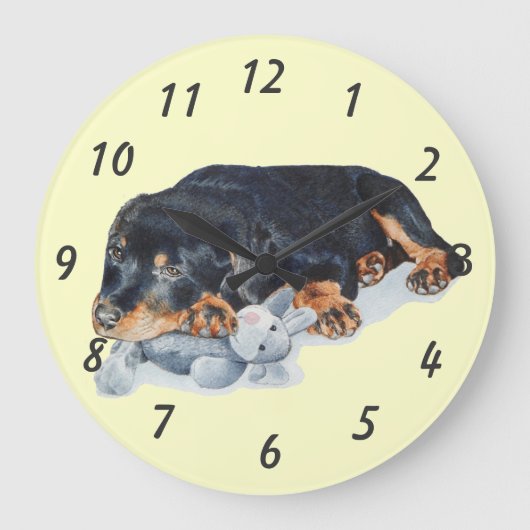 marionettenbeer rottweiler wristwatt grote klok (Voorkant)