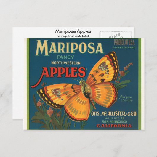 Mariposa Apples Briefkaart (Voorkant / Achterkant)