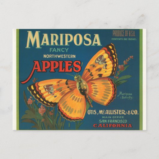 Mariposa Apples Briefkaart (Voorkant)