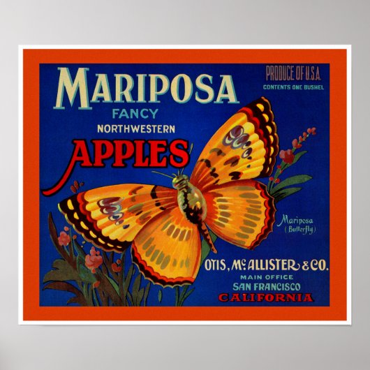 Mariposa Apples Poster (Voorkant)