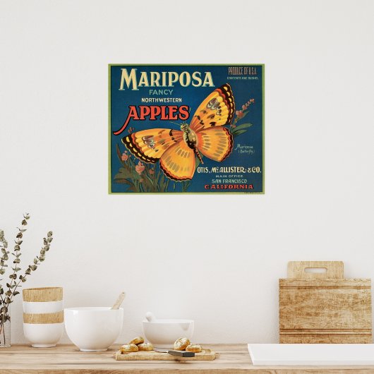 Mariposa Apples Poster (Keuken)