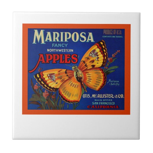 Mariposa Apples Tegeltje (Voorkant)