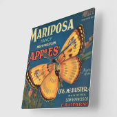 Mariposa Apples Vierkante Klok (Hoek)