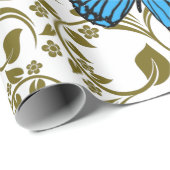 Mariposa azul en el jardín cadeaupapier (Rol Hoek)