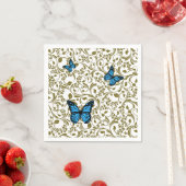 Mariposa azul en el jardín servet (Insitu)