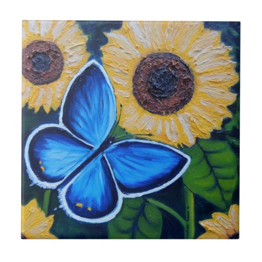 Mariposa Azul Tegeltje (Voorkant)