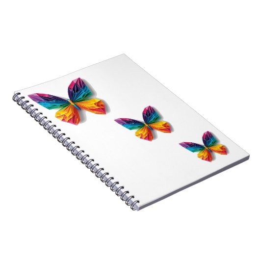 Mariposa de origami multicolor notitieboek (Rechterzijde)