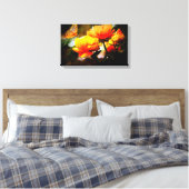 mariposa en llas flores canvas afdruk (Insitu (Slaapkamer))