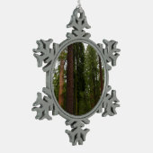 Mariposa Grove in Yosemite National Park Tin Sneeuwvlok Ornament (Links)