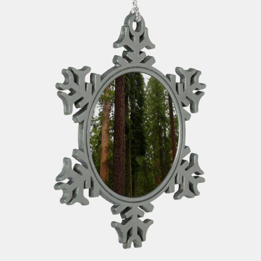 Mariposa Grove in Yosemite National Park Tin Sneeuwvlok Ornament (Links)
