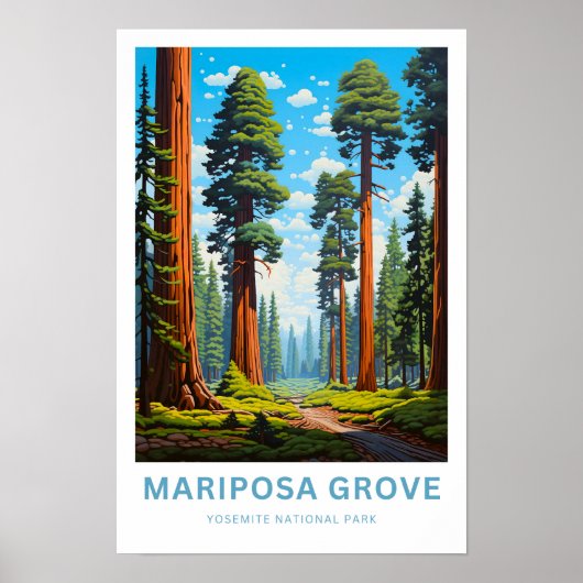 Mariposa Grove Yosemite National Park Reisprint Poster (Voorkant)