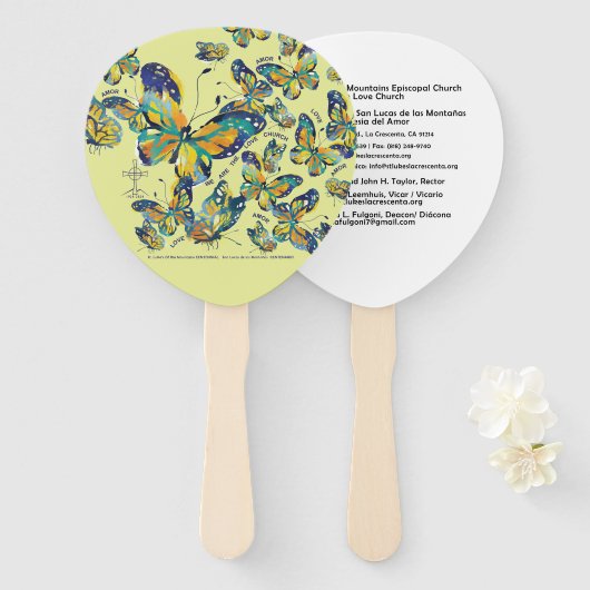Mariposa Hand Fan-Centennial Celebration 2024 Handwaaier (Voorkant en achterkant)