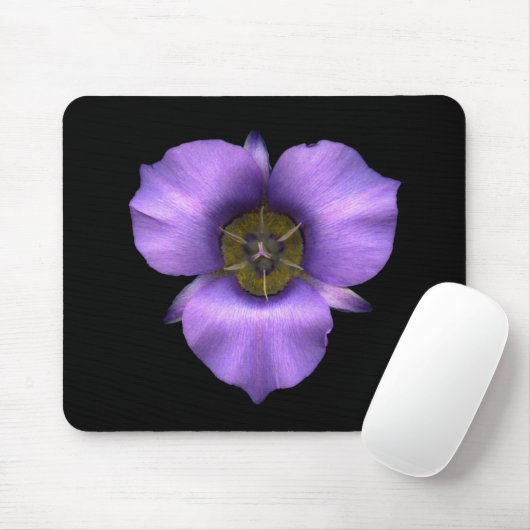 Mariposa Lily Mousepad, Black Muismat (Met muis)