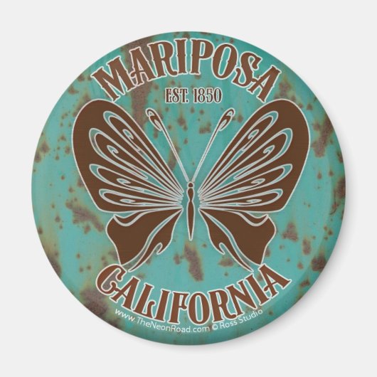 Mariposa magneet 6 rond (Voorkant)