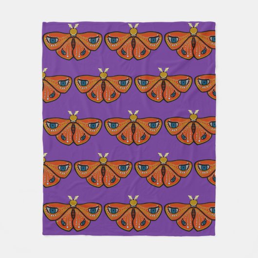Mariposa Mística con Ojos Fleece Deken (Voorkant)