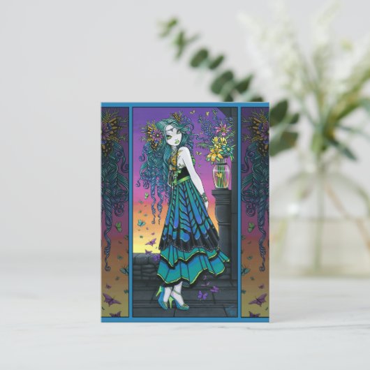 Mariposa Rainbow Butterfly Fairy Briefkaart (Staand voorkant)