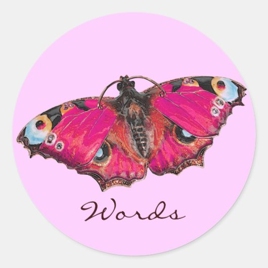 Mariposa ~ ronde sticker (Voorkant)