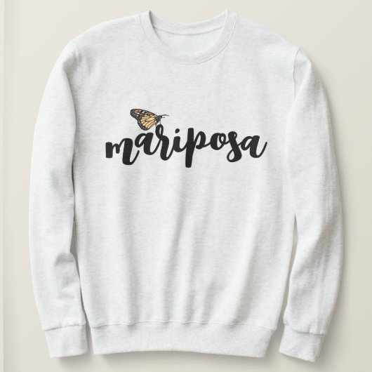 Mariposa Script Monarch Vlinder Trui (Design voorkant)