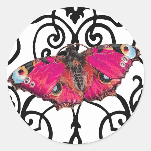 Mariposa (vlinder) ~ ronde sticker (Voorkant)