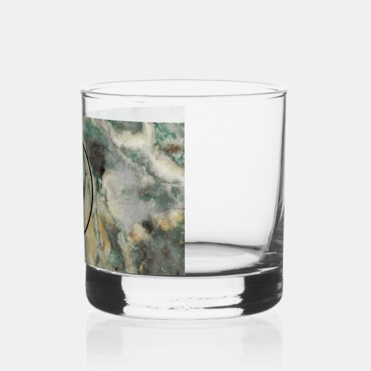 Mariposite Mineral Monogram Whisky Glas (Links)