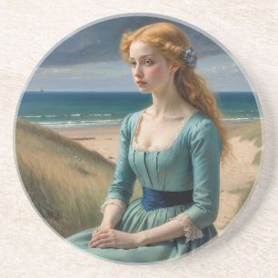 “Maris” – De Reis van een Maagd – Een Kleurrijk Po Zandsteen Onderzetter