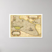 Maris Pacifici 1589, ingediend door Abraham Orteli Canvas Afdruk (Voorkant)