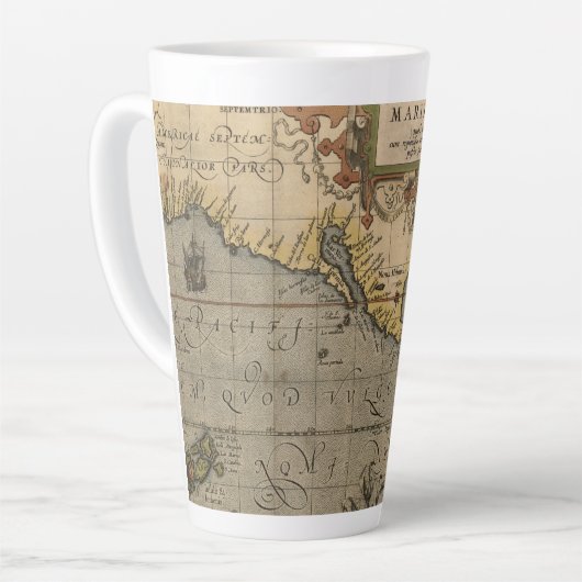 Maris Pacifici Antiek Americas Map Latte Mok (Linkerhoek)