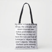 Marisa Olsen, Postinternet: Kunst na Internet Tote Bag (Voorkant)