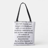 Marisa Olsen, Postinternet: Kunst na Internet Tote Bag (Achterkant)