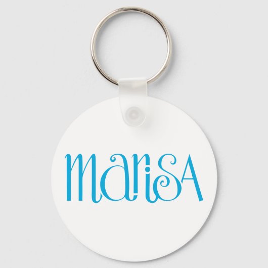 Marisa turquoise blue Keyring Sleutelhanger (Voorkant)